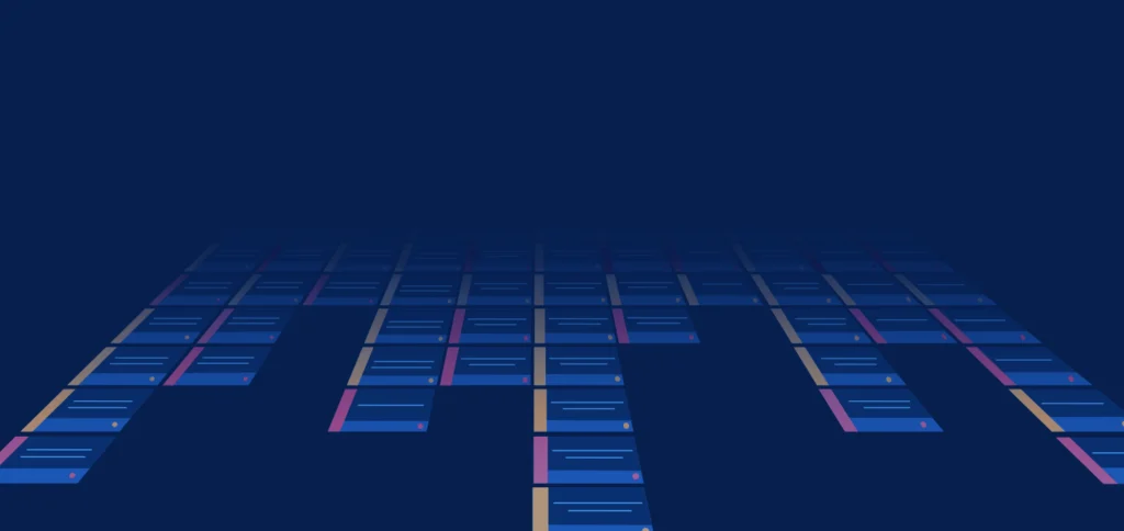 Immagine di sfondo incolonnate con cartelle 3D